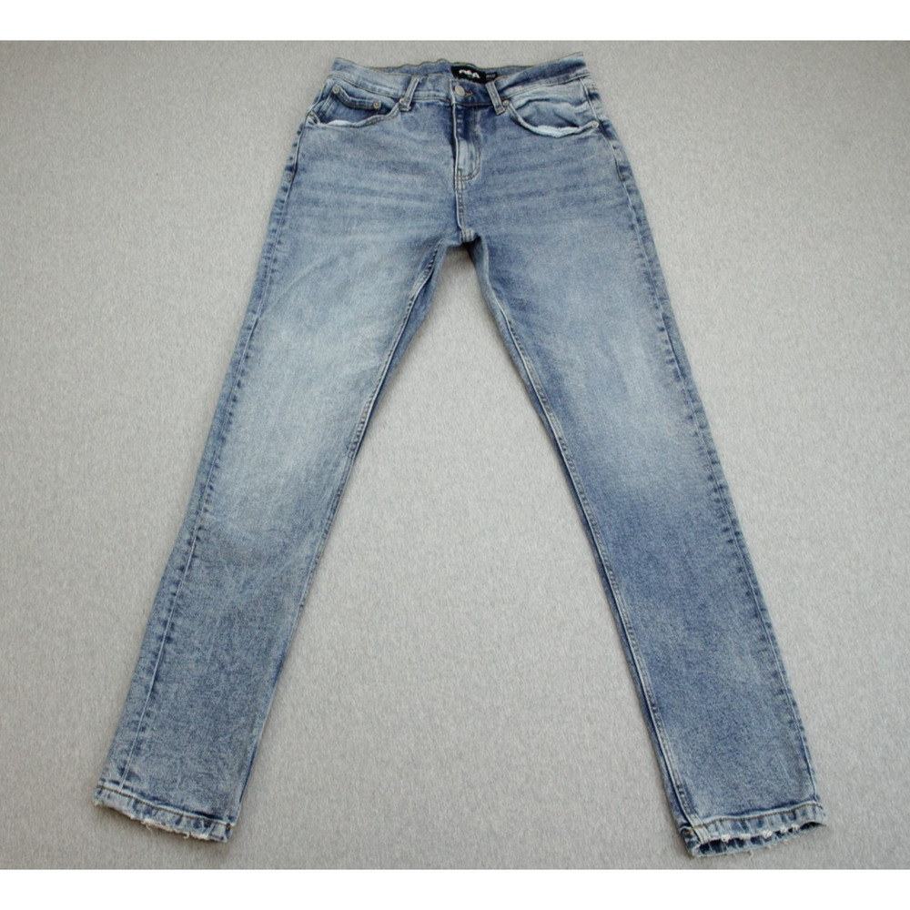 RSQ Jeans Mens 30 x 32 Blue Cotton Blend Stretch Slim Fit Tapered Leg